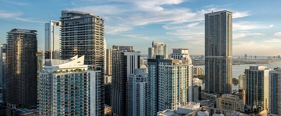 Brickell neighborhood skyline, Miami, photographed in December 2024.